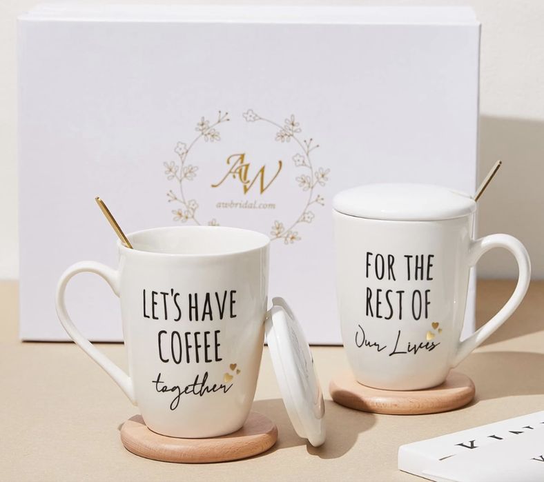 Set de 2 căni de cafea pentru cupluri