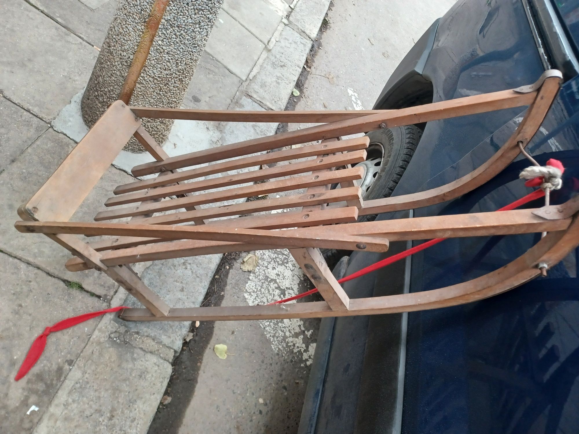 Българска дървена шейна зимна ретро с и без облегалка