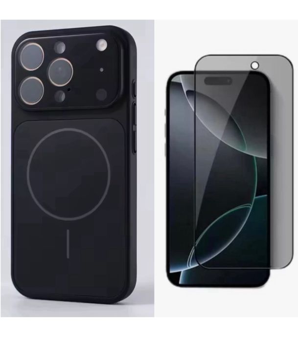 Husa MagsLens si Folie Sticla Privacy - Iphone 16/16 PRO/16 PRO MAX