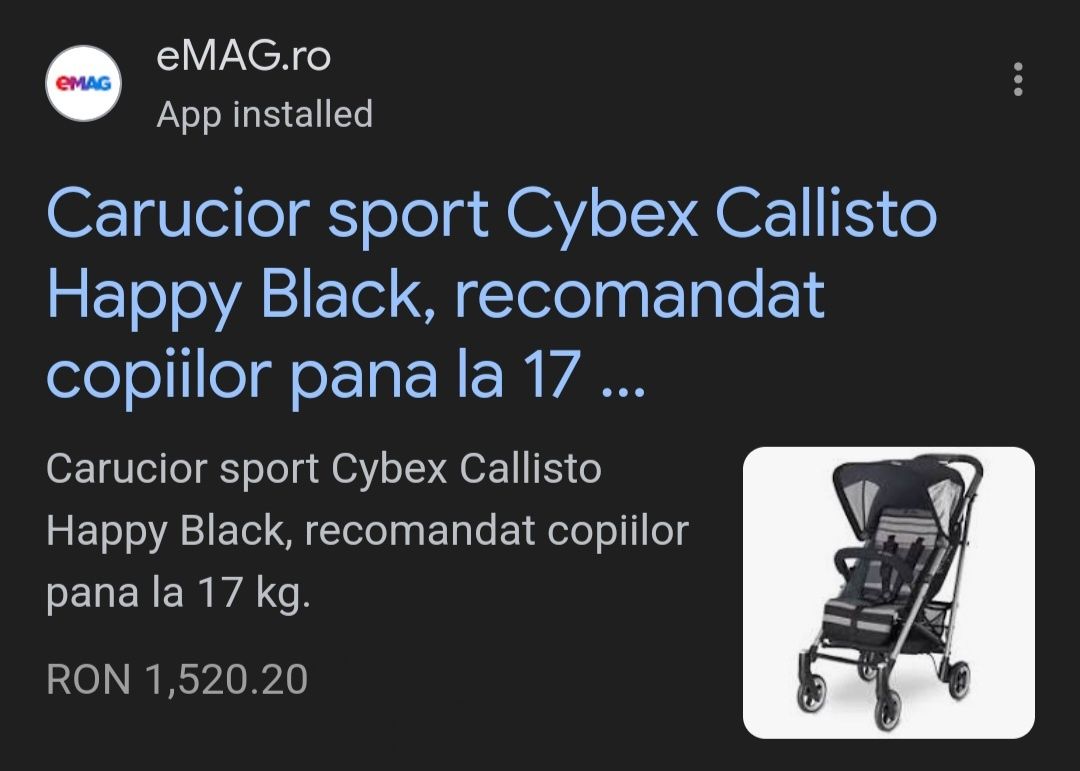 Carucior Cybex Callisto 3 in 1 (landou, Carucior sport/ scoica)