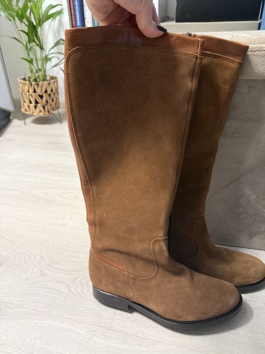 Cizme piele interior-exterior maro, marimea 35