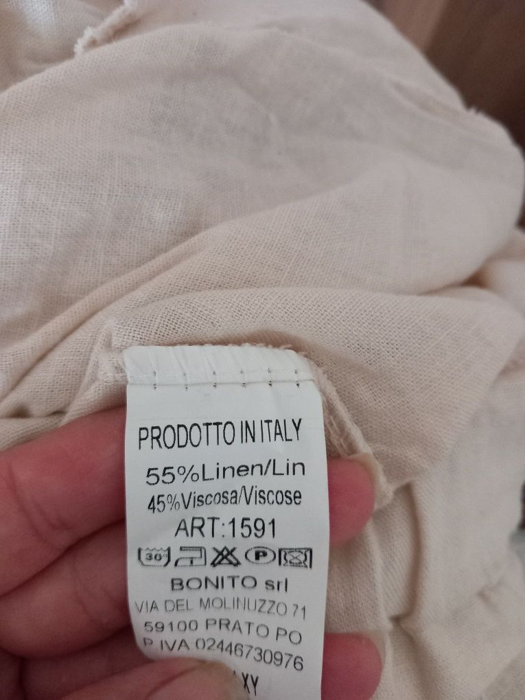 Бежово сако Promod, риза HM, ленен панталон