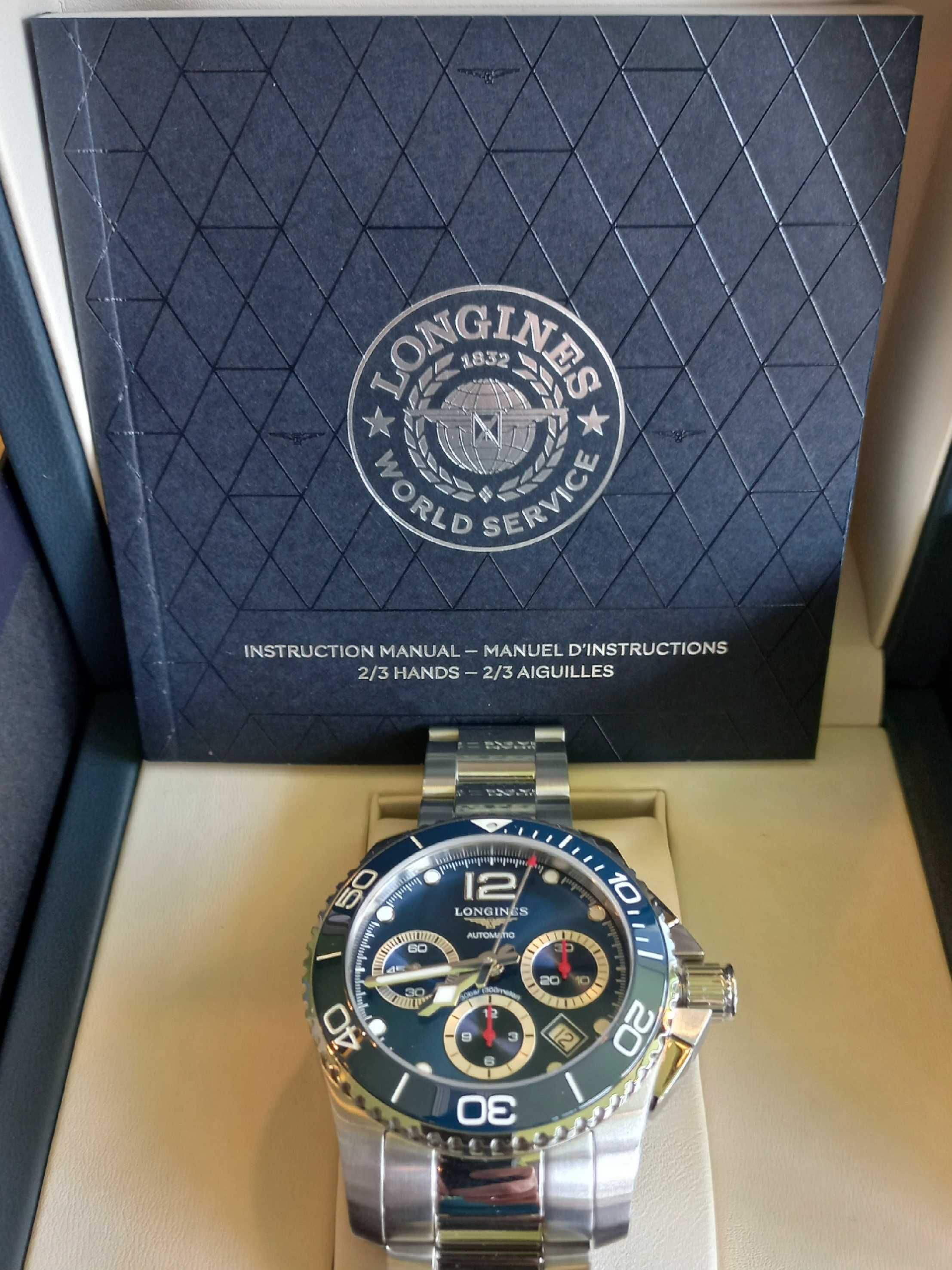 Longines Hydro Conquest Diver 300M Cronograf Aut NOU OLD STOCK 41 Mm