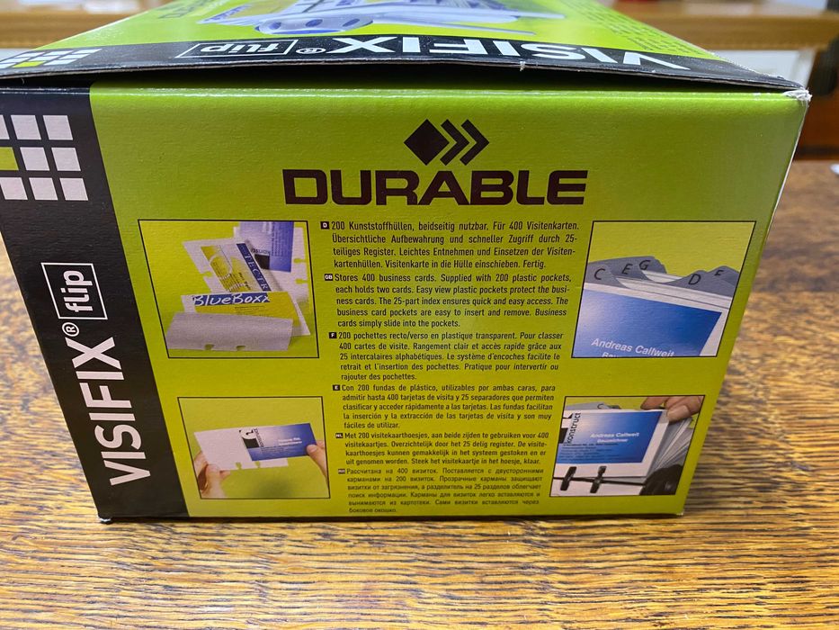 Clasor - suport carti de vizita (400 buc) - DURABLE Visifix Flip
