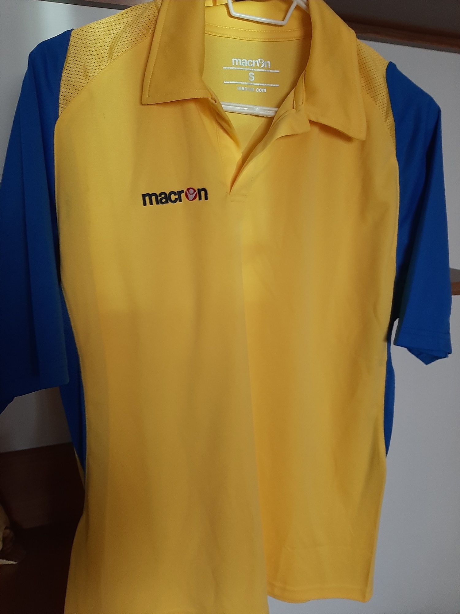 Tricou Macron galben-albastru nr. S