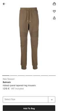 Balmain ribbed-panel tapered-leg trousers