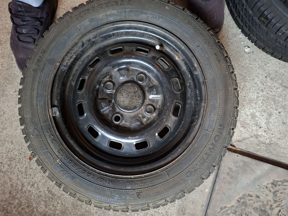 Jante tablă si jantă cu cauciuc nou rezeră Matiz..