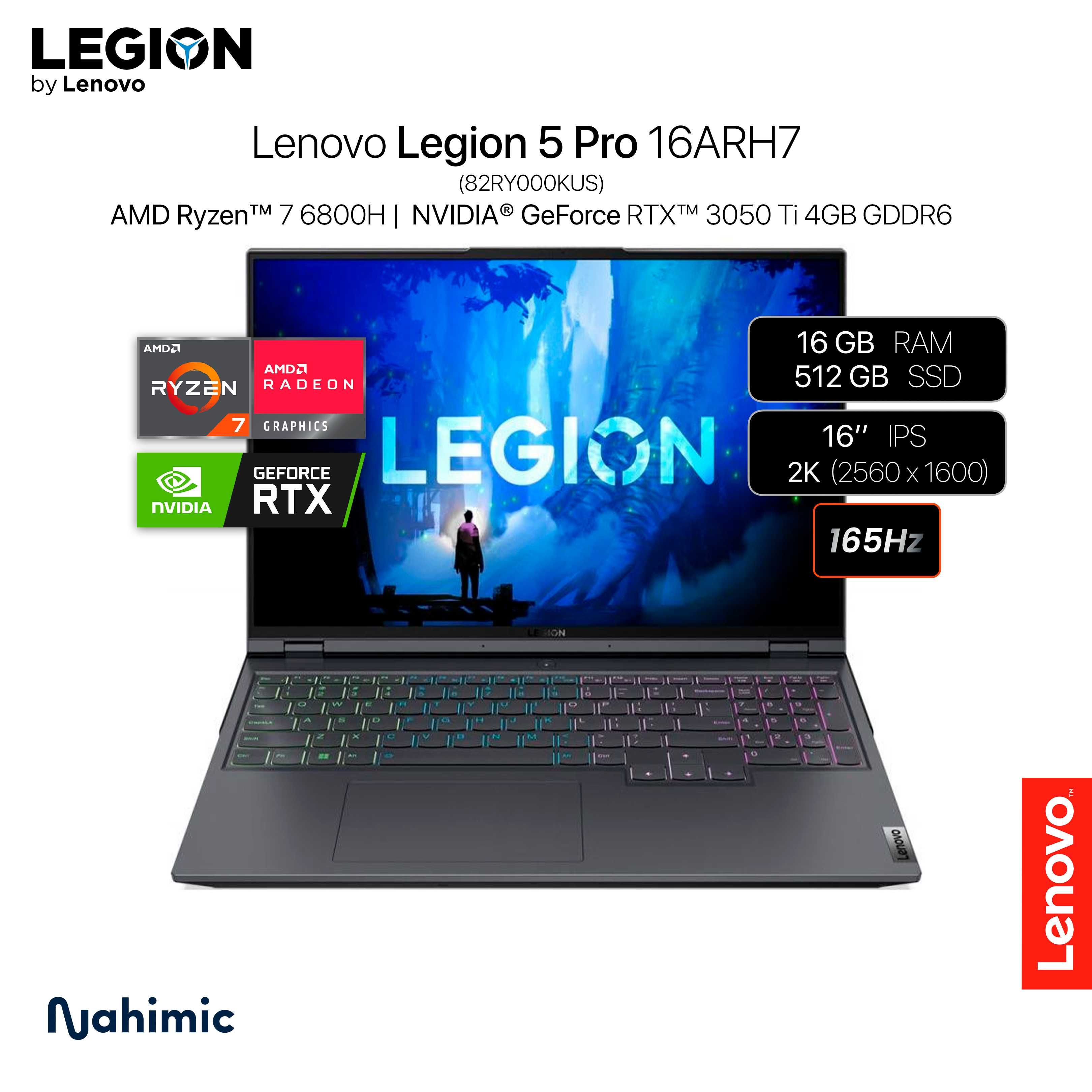 Lenovo Legion 5 Pro AMD Ryzen™ 7 6800H RTX™ 3050 Ti  16/512 GB