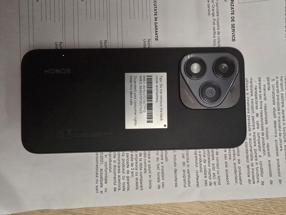 Honor 400 Lite Velvet Black, 8GB, 256GB, Reconditionat Garantie 24luni