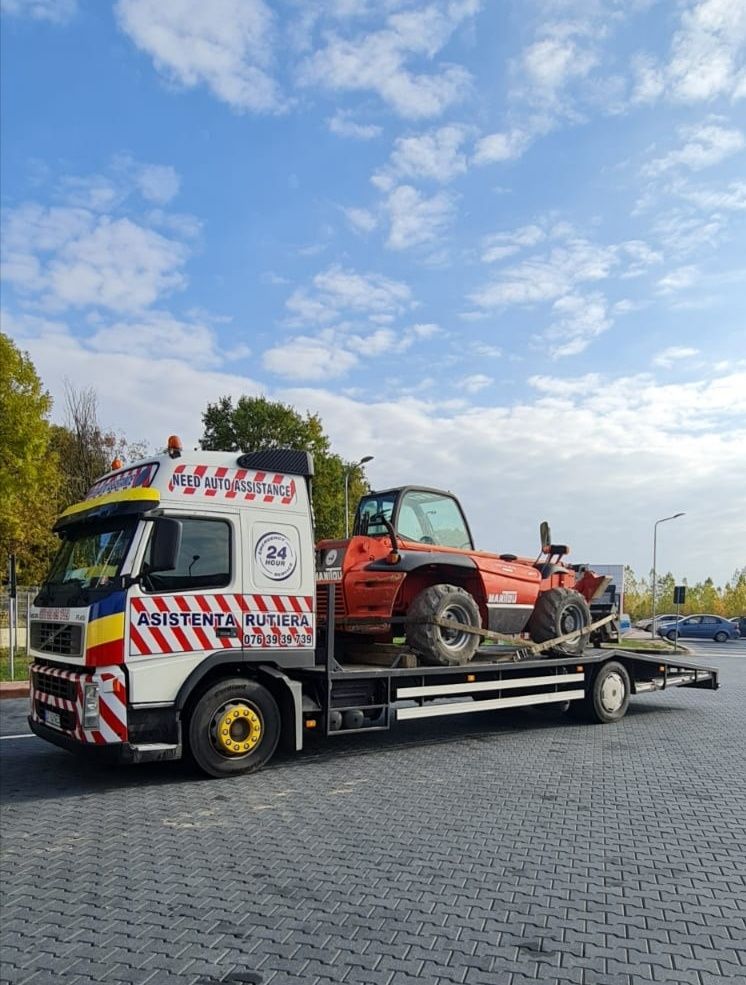 Tractări Auto Camioane, transport utilaje grele buldo, taf, vola etc