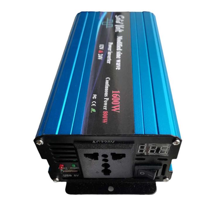 Invertor 800W/1600W unda modificata, 12V si 24 V – 220V