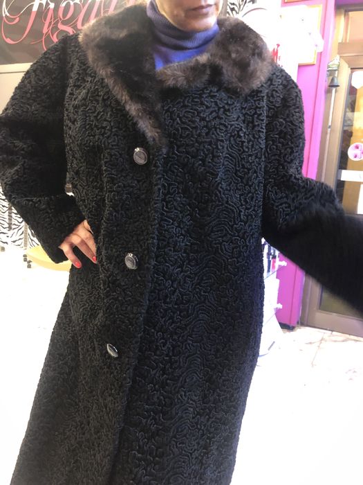 Дамско палто 100% естествен астраган