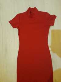 Червена рокля, размер S/M.Без никакви забележки