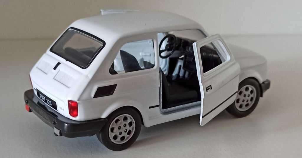 Macheta Fiat 126 alb - Welly 1/32