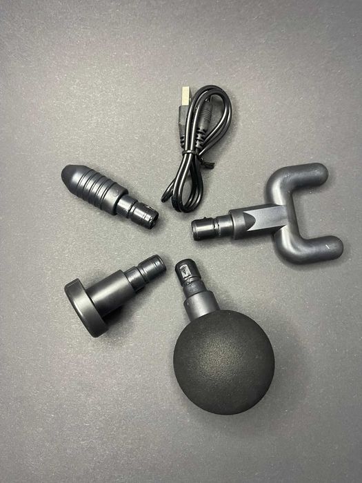 Aparat Masaj Profesional, Pistol Masaj, Percutii, 4 Capete, 6 trepte