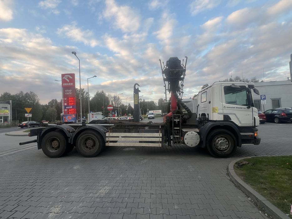 Scania Abrollkipper container macara Epsilon 140Z forestier fier vechi