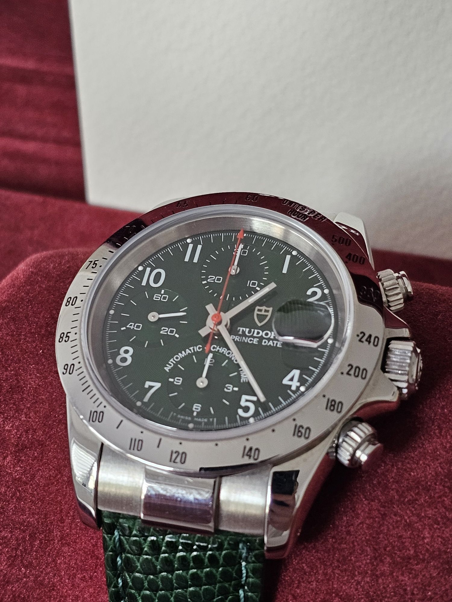 Ceas Tudor Chrono Prince Oyster Date Daytona - Green Dial NOS colectie