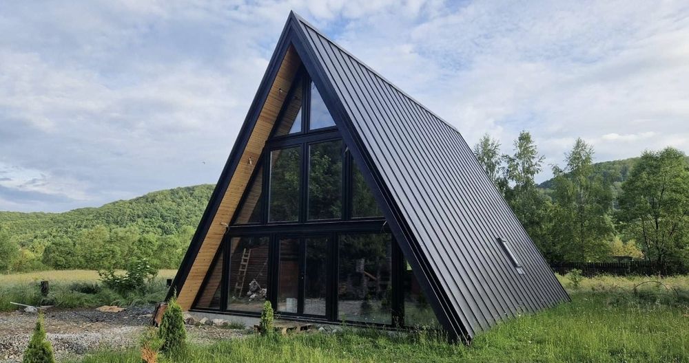 Cabane A-frem din lemn