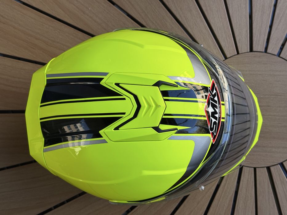 Casca moto M, SMK Flash Vision (flip-up) cu pin-lock si husa, ca noua
