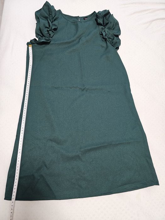 Дамска тъмно зелена рокля