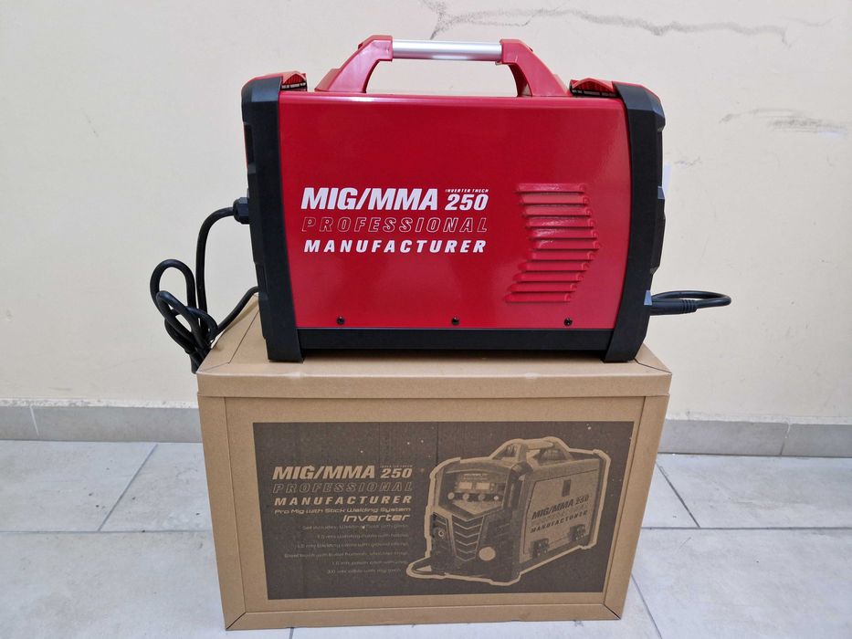 250Ампера  - Телоподаващ Апарат + Електрожен PROFESSIONAL Телоподаващо