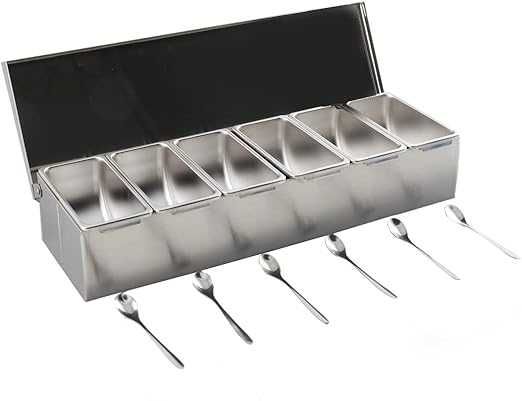 Pizza  Recipient  ingrediente  din inox cu 6 gn