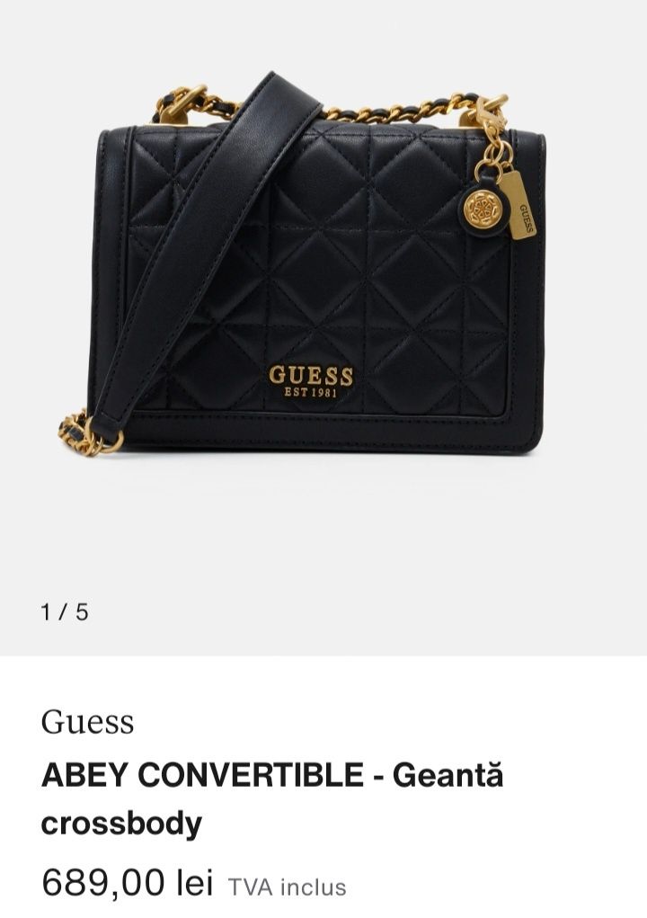 Geanta Guess Abey Convertible CrossBody Originala!