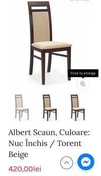 Set 2 scaune din lemn, produs nou