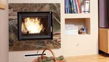 Focar de semineu pe lemne din fonta masiva cu putere de 10kw