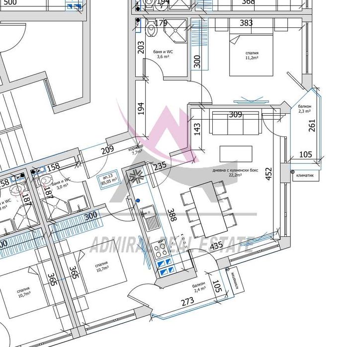 Атрактивен тристаен -Възраждане 3