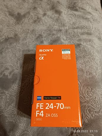 Sony FE 24-70mm F4 ZA OSS Vario-Tessar T* (SEL2470Z, E Mount,