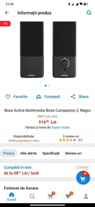 Boxe pc bose 2.0