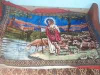 Carpeta cu Isus Hristos și păuni