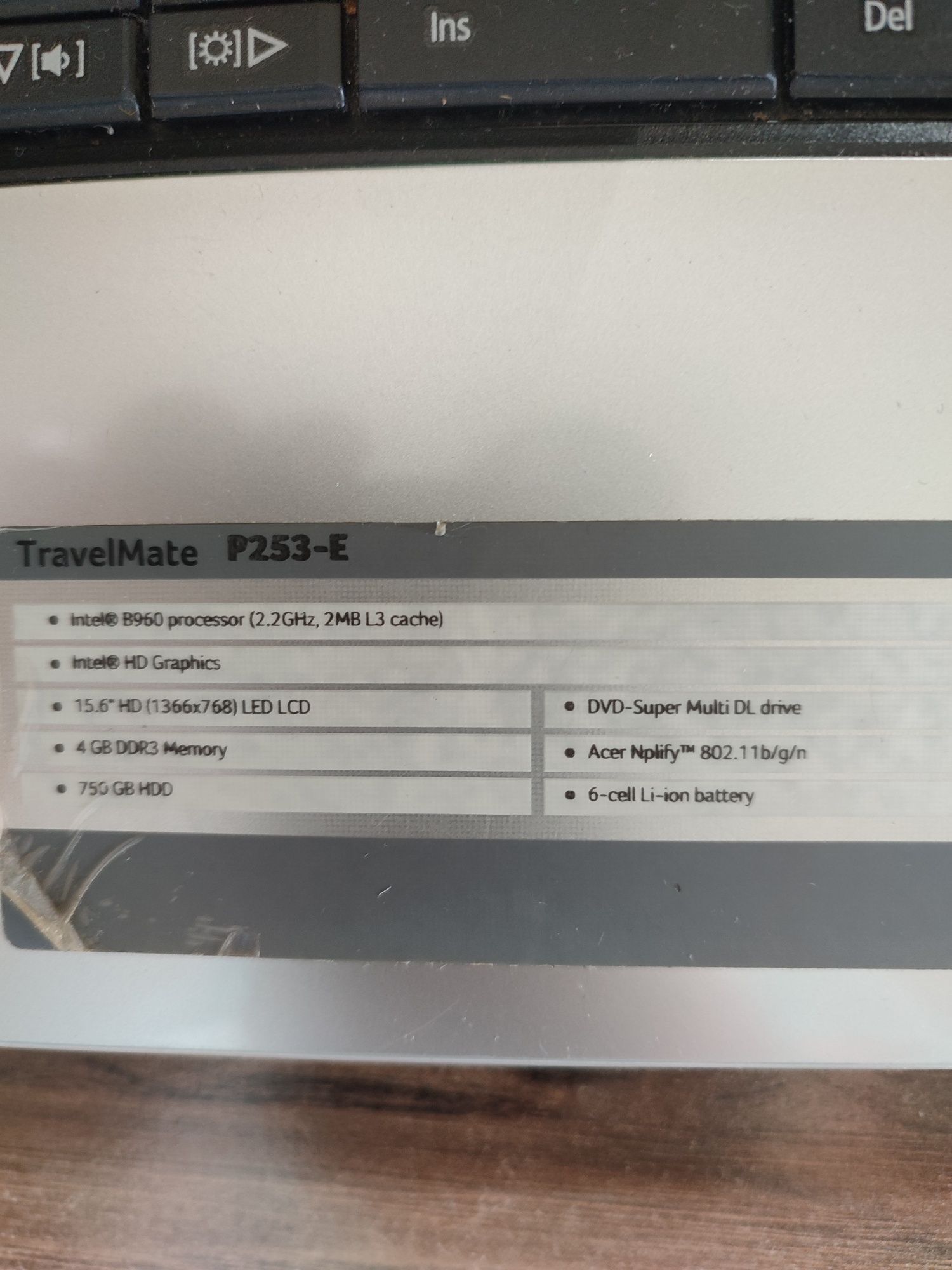 Acer travelmate p 253