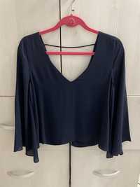 Bluza eleganta bleumarin