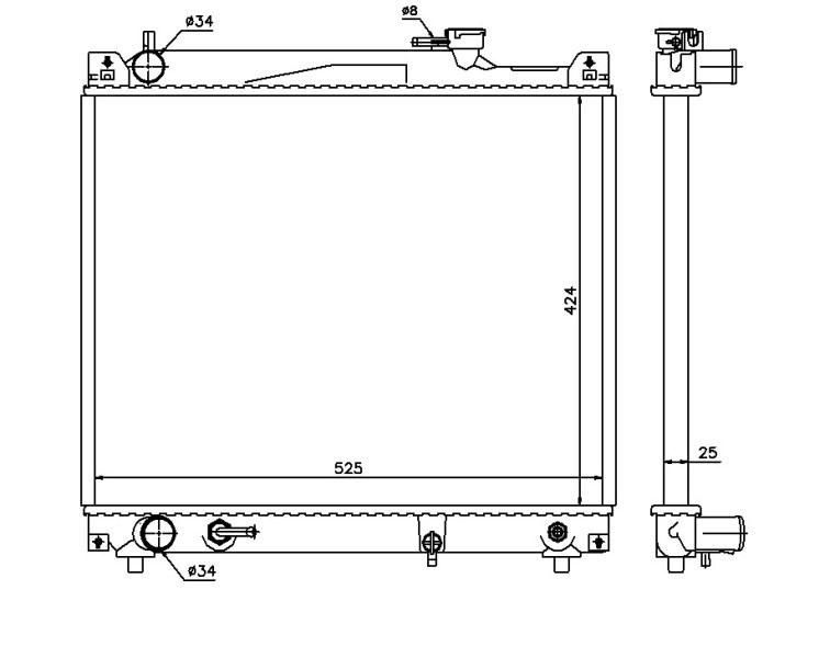 радиатор воден НОВ за Vitara/Grand Vitara 2.0/2.5