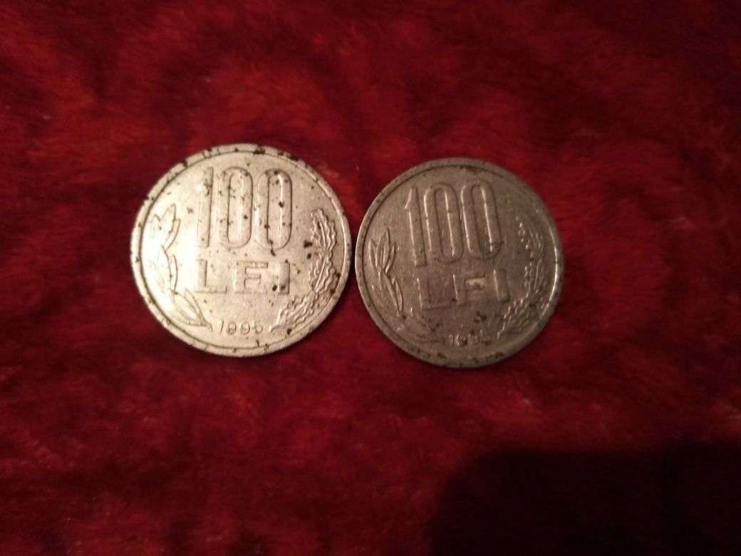 Vând 2 monede 100 lei din 1995 pentru colecționarii
