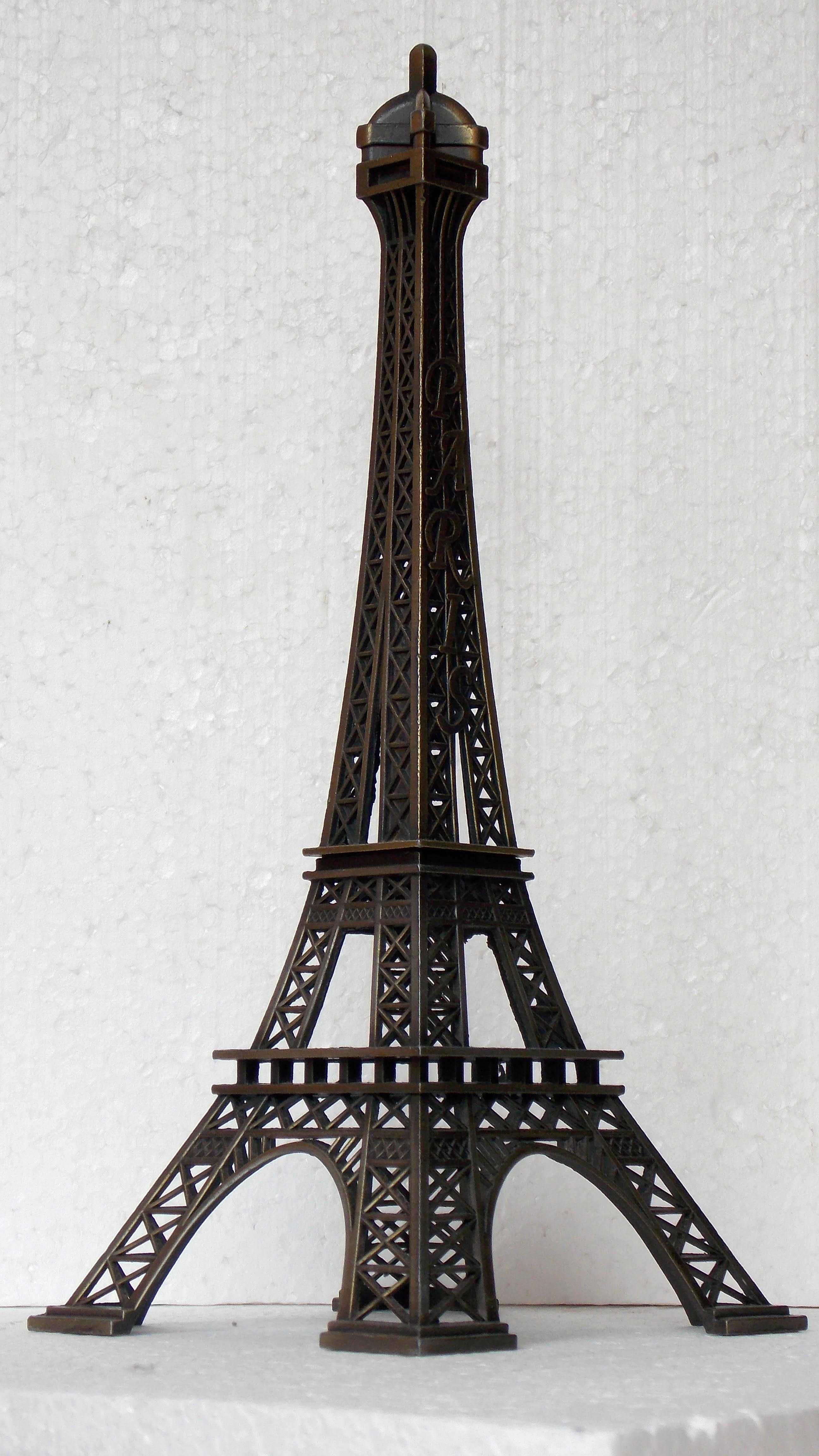 statueta  metal Eiffel 31 cm vintage antichitati decor obiecte vechi