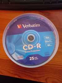 Set 25 discuri cd blank NOI / SIGILATE Verbatim CD-R 52x 700mb