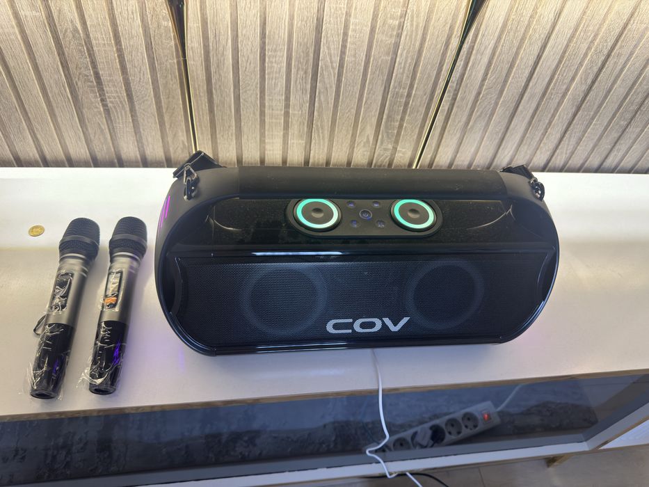 Колонка караоке  от COV 2 микрофона