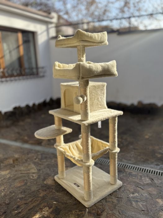 Ansamblu pentru pisici - 5 niveluri, bej