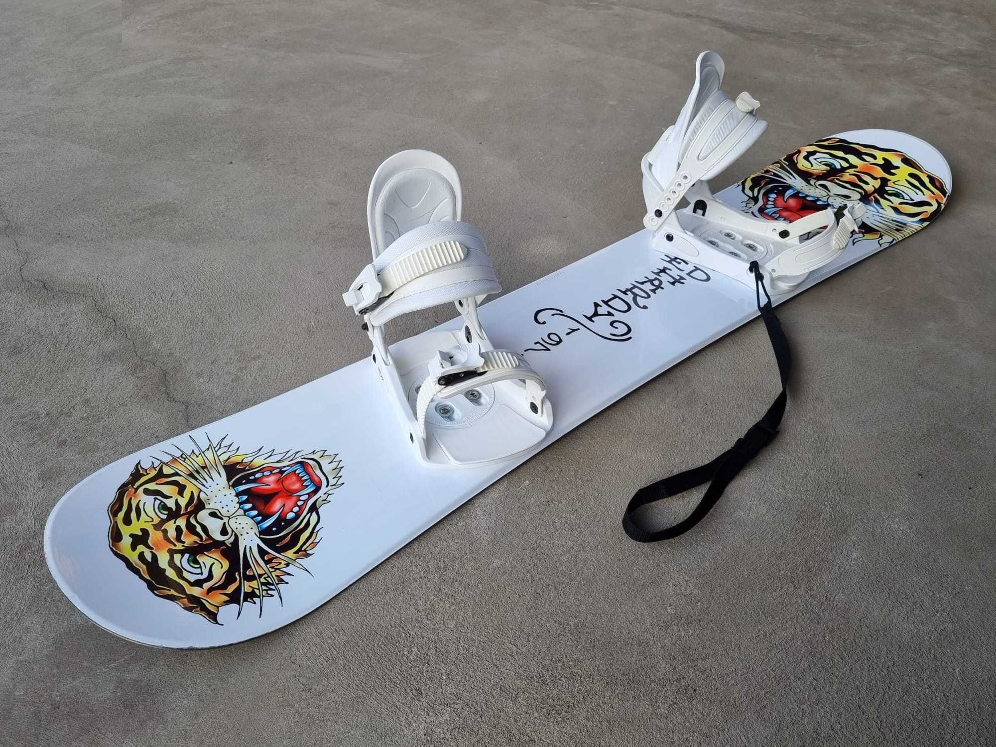 Placa snowboard Ed Hardy tiger, lungime 144cm, cu legaturi EH