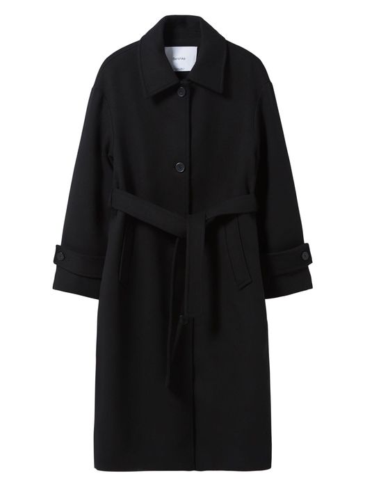 Bershka черно палто XS-S
