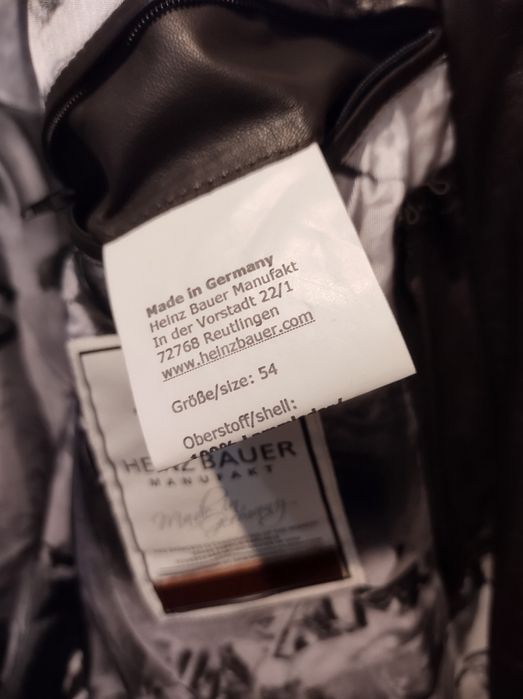 Geacă din piele HEINZ BAUER Manufakt