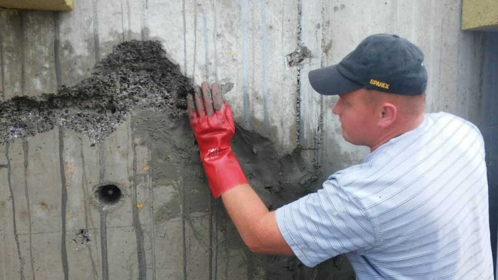 Гидроизоляция шва бетонирования, трещины/Ремонт восстановления бетона