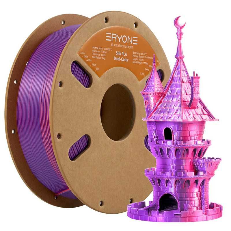 PLA Dual/Tri Color Silk Filament, ПЛА Филамент (Нишка) за 3Д Принтер