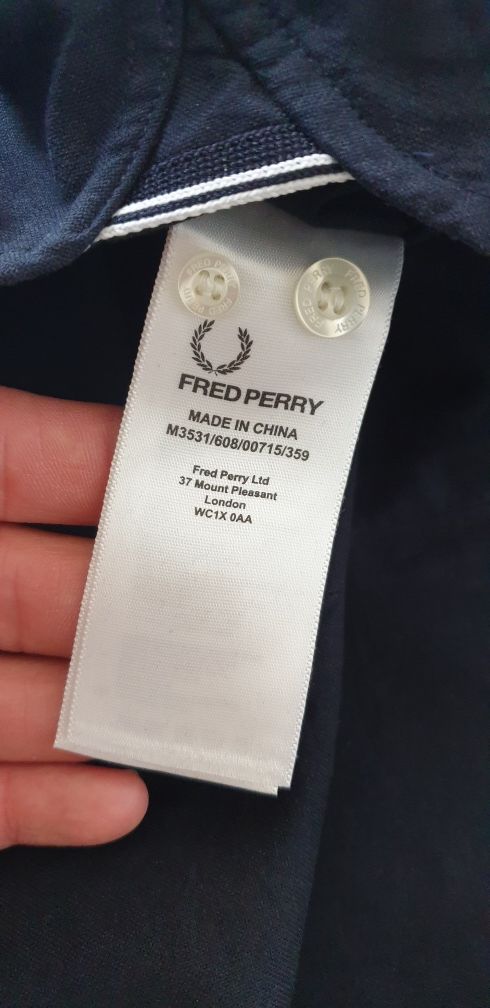 Fred Perry Cotton Slim Fit Mens Size L НОВО! ОРИГИНАЛ! Мъжка Риза!
