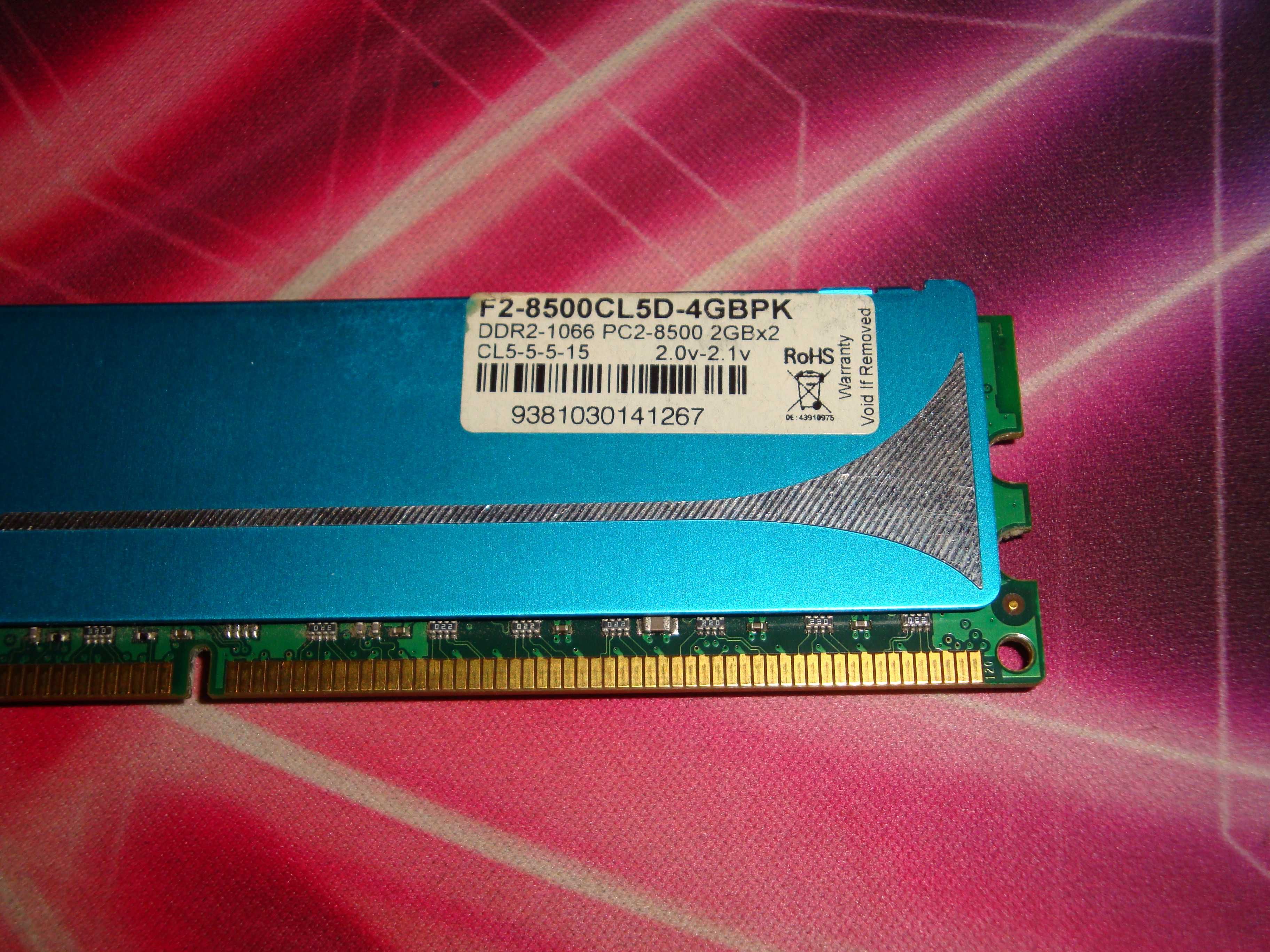 memorie ram DDR2 G.skill 2GB 1066 Mhz CL5 2.0v -2.1v F2-8500CL5D-4GBPK