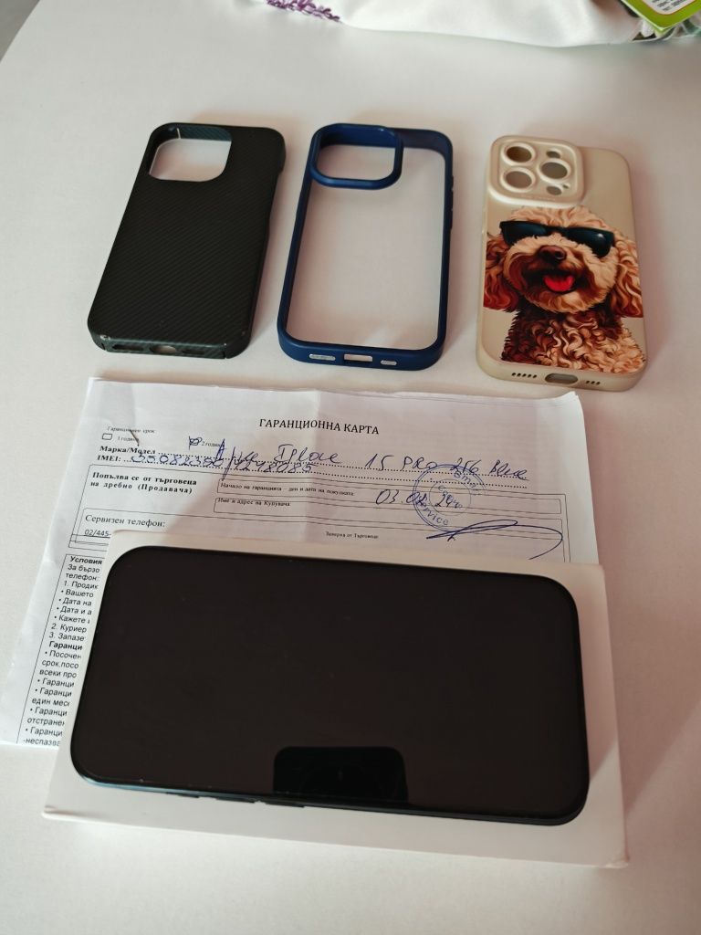 iPhone 15 Pro, Blue Titanium, 256GB