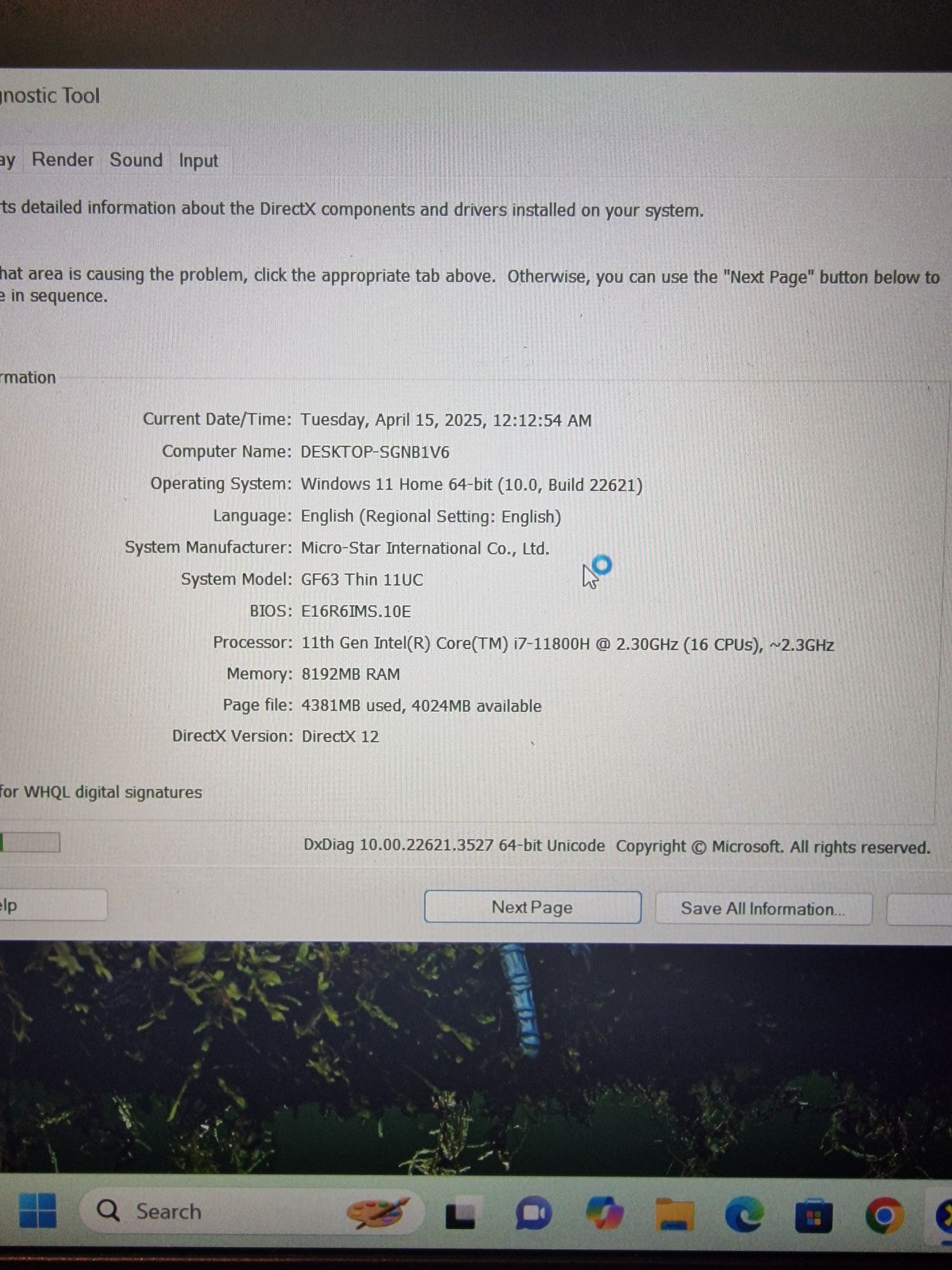 Laptop Gaming MSI Gf63